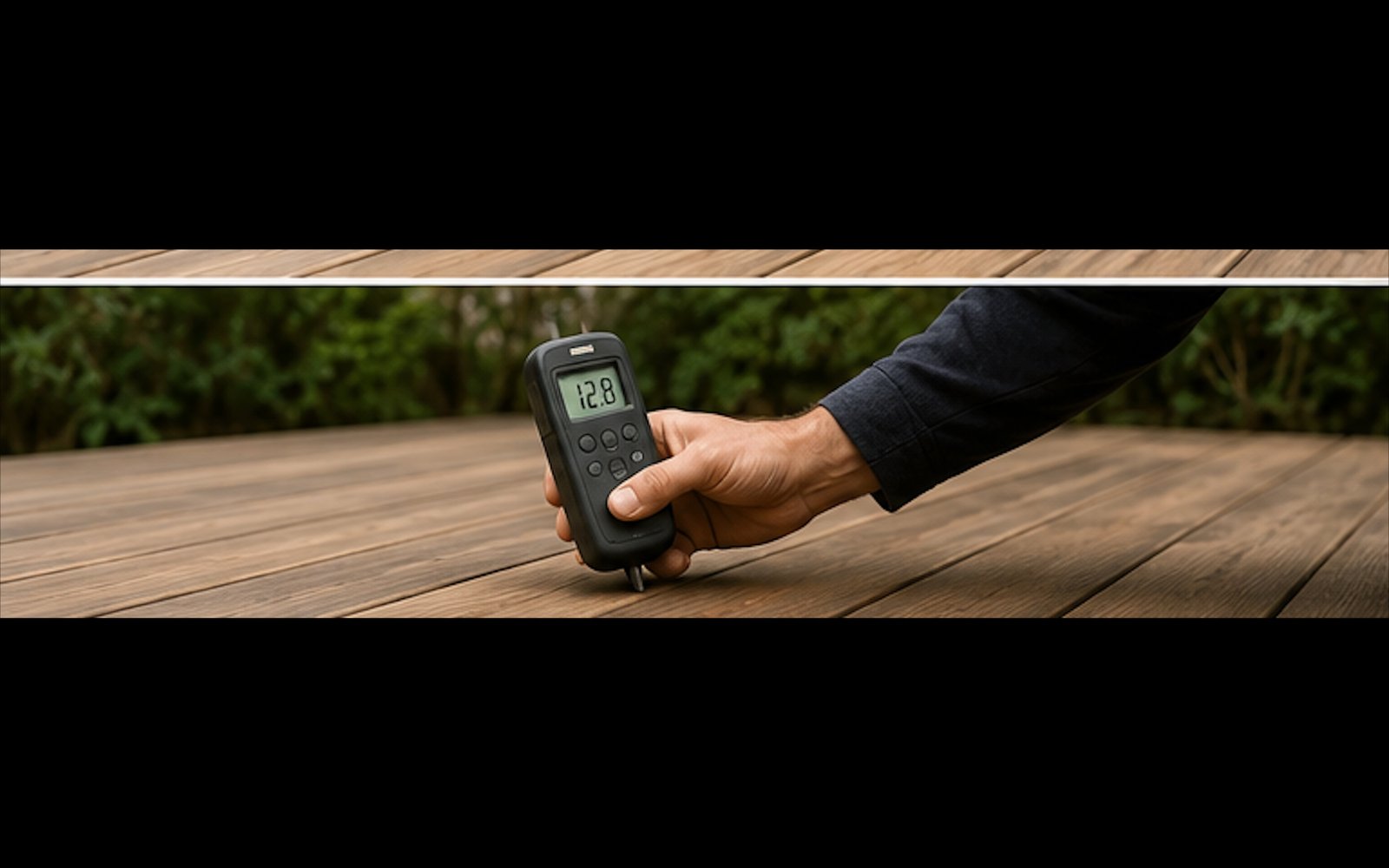 Checking moisture levels in exterior timber